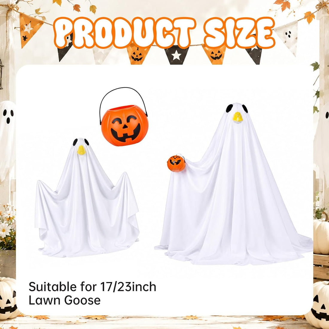 Halloween Ghost Goose Outfit Porch Goose Outfits Lawn Goose Clothes
