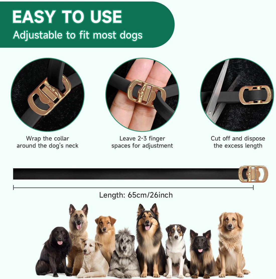 Woyamay 4 Pack Flea Collar for Dogs, Flea and Tick Prevention for Dogs