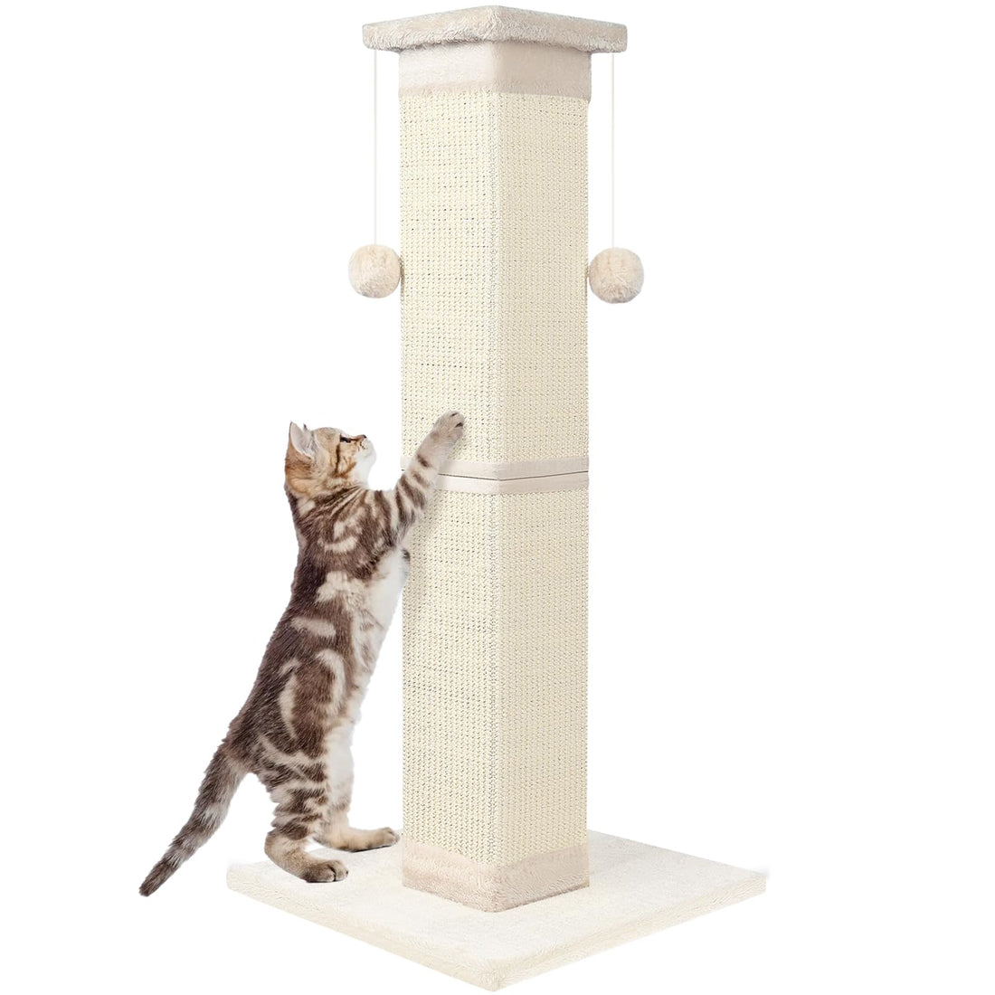 SOCATER Cat Scratching Post 33 Inch Nature Sisal Cat Scratch Post
