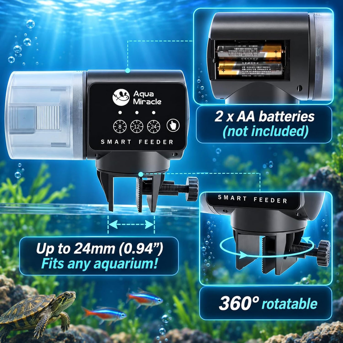AquaMiracle Automatic Fish Feeder for Aquarium