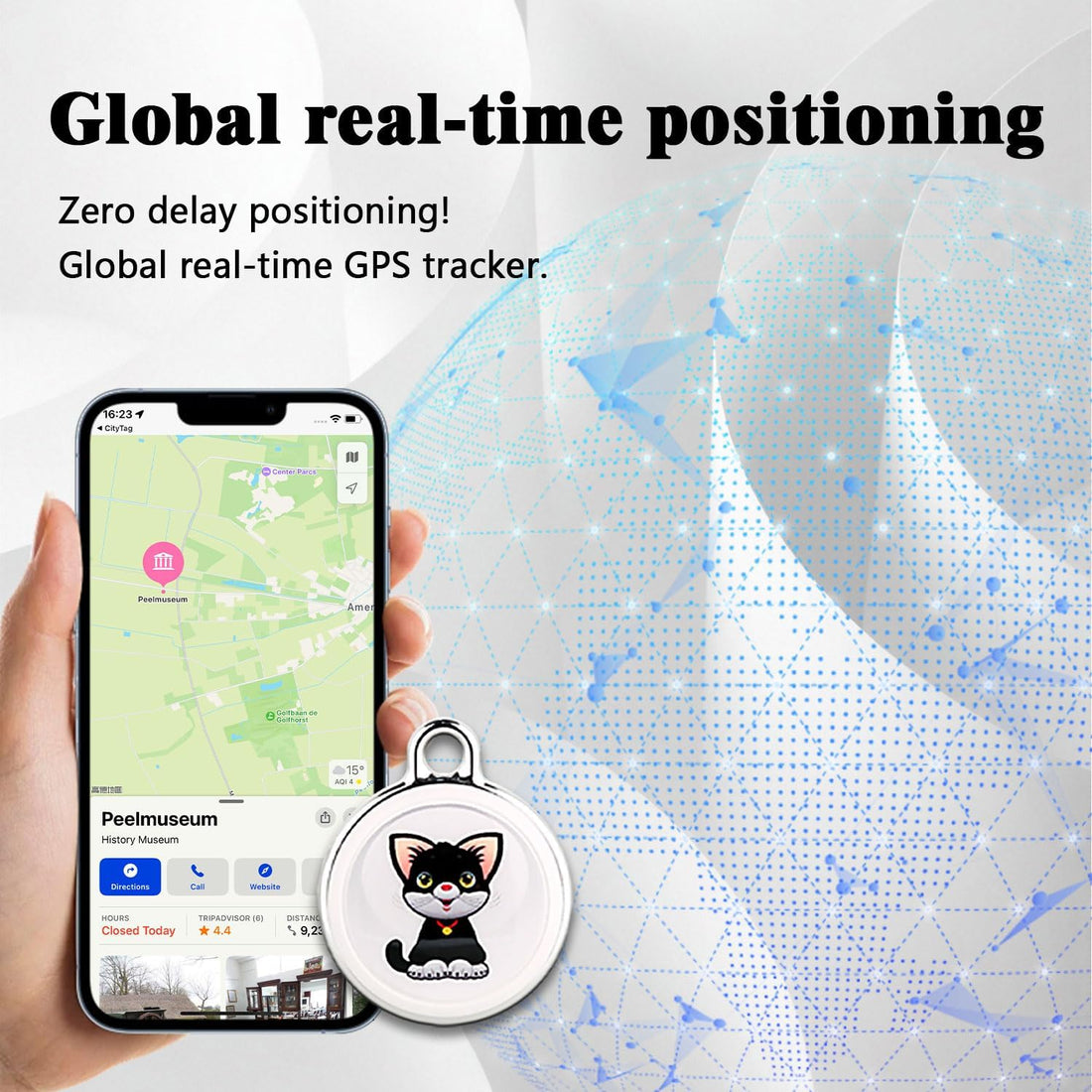 GPS Tracker for Dogs,Mini Cat Tracker,Smart Pet Tracker,No Monthly Fee