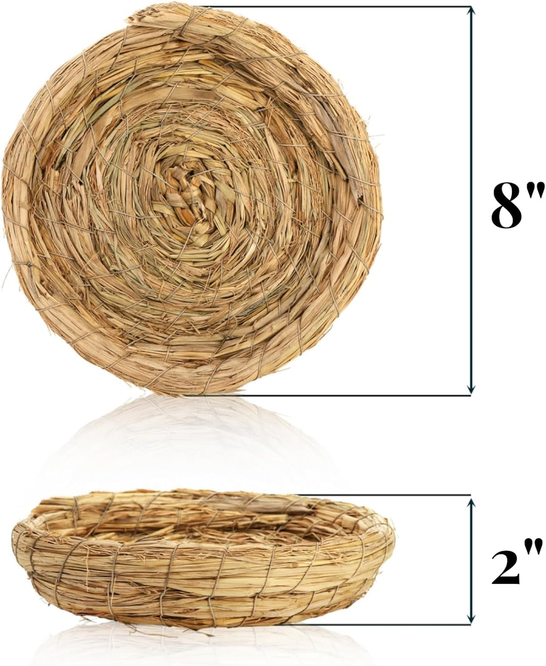 Eorbow 6 Packs Woven Straw Bird Nests