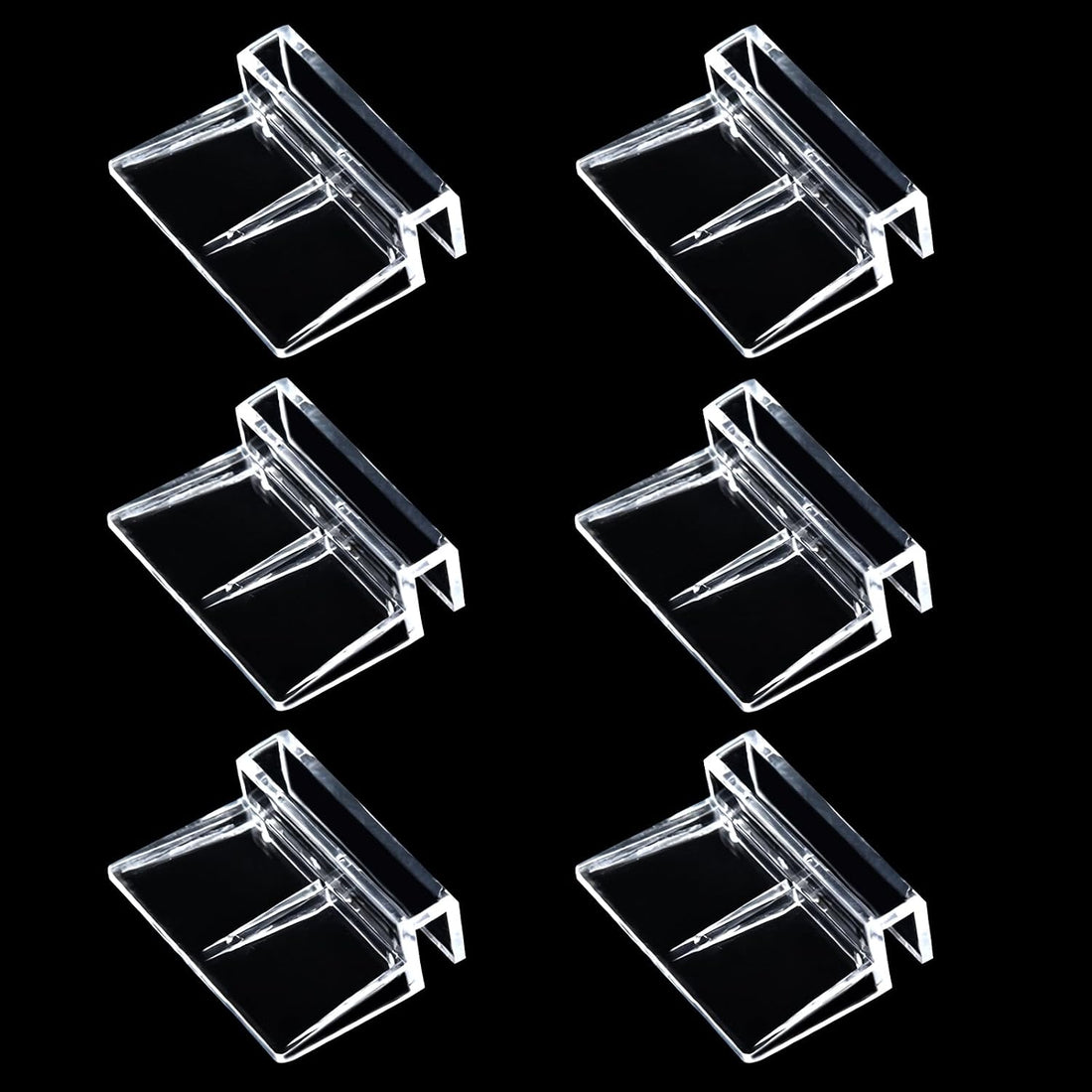 NestBasics 6pcs Transparent Aquarium Lid Clips,Rimless Fish Tank