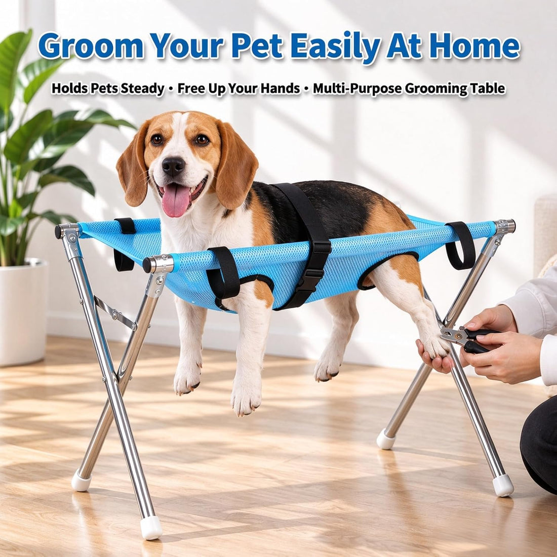 Foldable Pet Grooming Bath Stand for Dogs & Cats