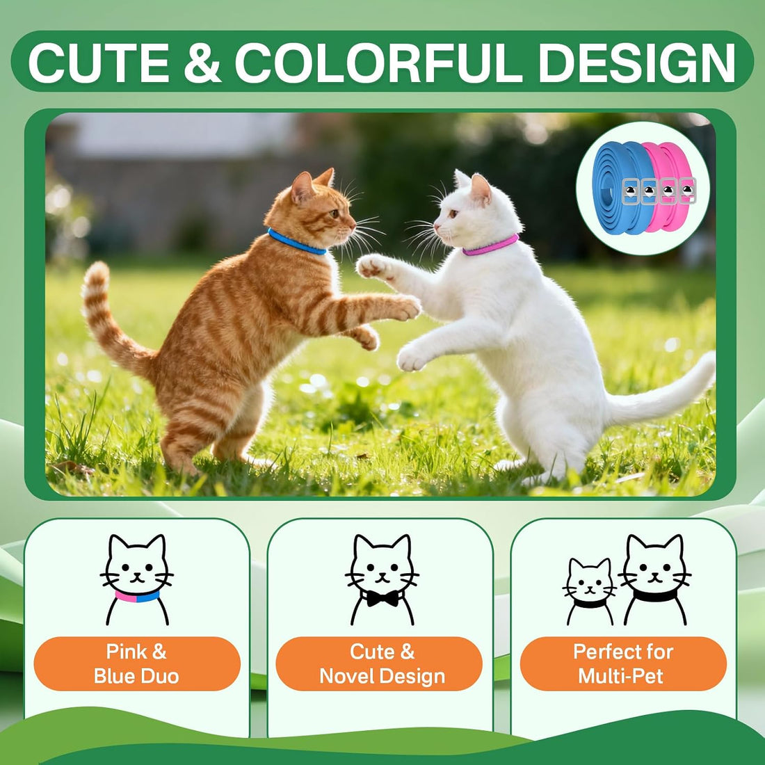 Puyrzoe Flea Collar for Cats 4 Pack