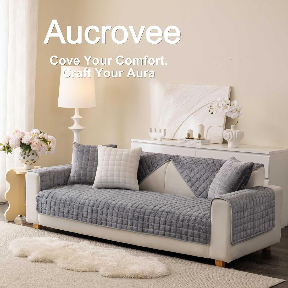 Velvet Washable Couch Cover,Nonslip Sofa Cover for Dogs.