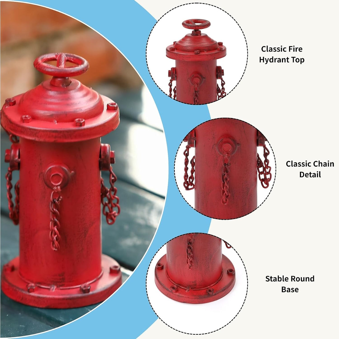 Metal Fire Hydrant for Dogs to Pee On 7.7" for Indoor Training