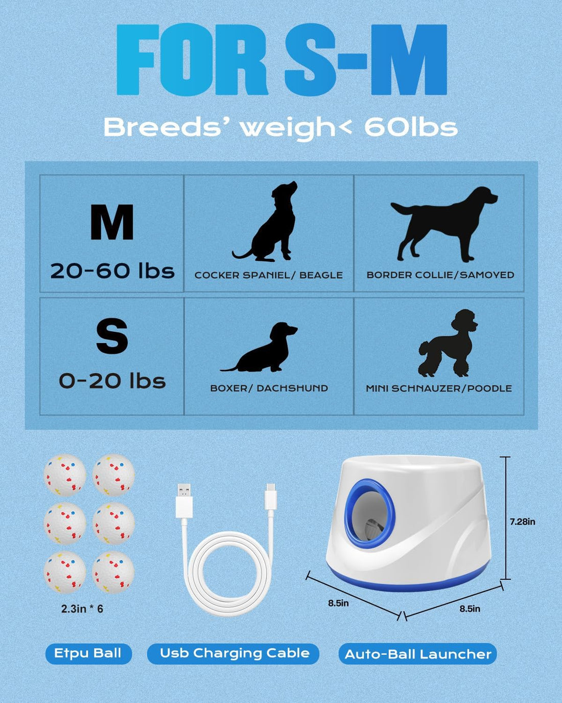 Automatic Dog Ball Thrower Launcher for Small to Medium Dogs