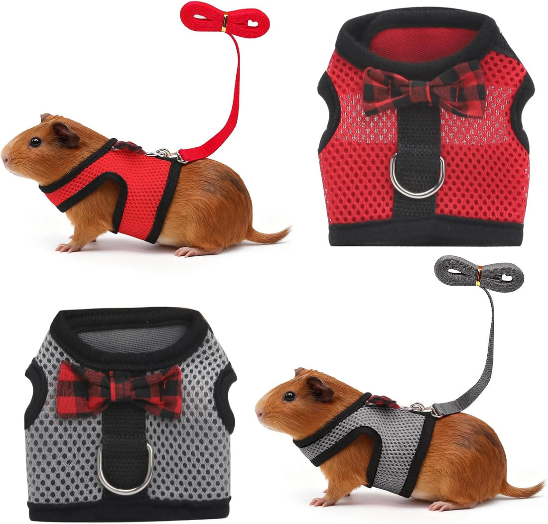 Guinea Pig Harness and Leash,2packs Guinea Pig Clothes Baby Ferret