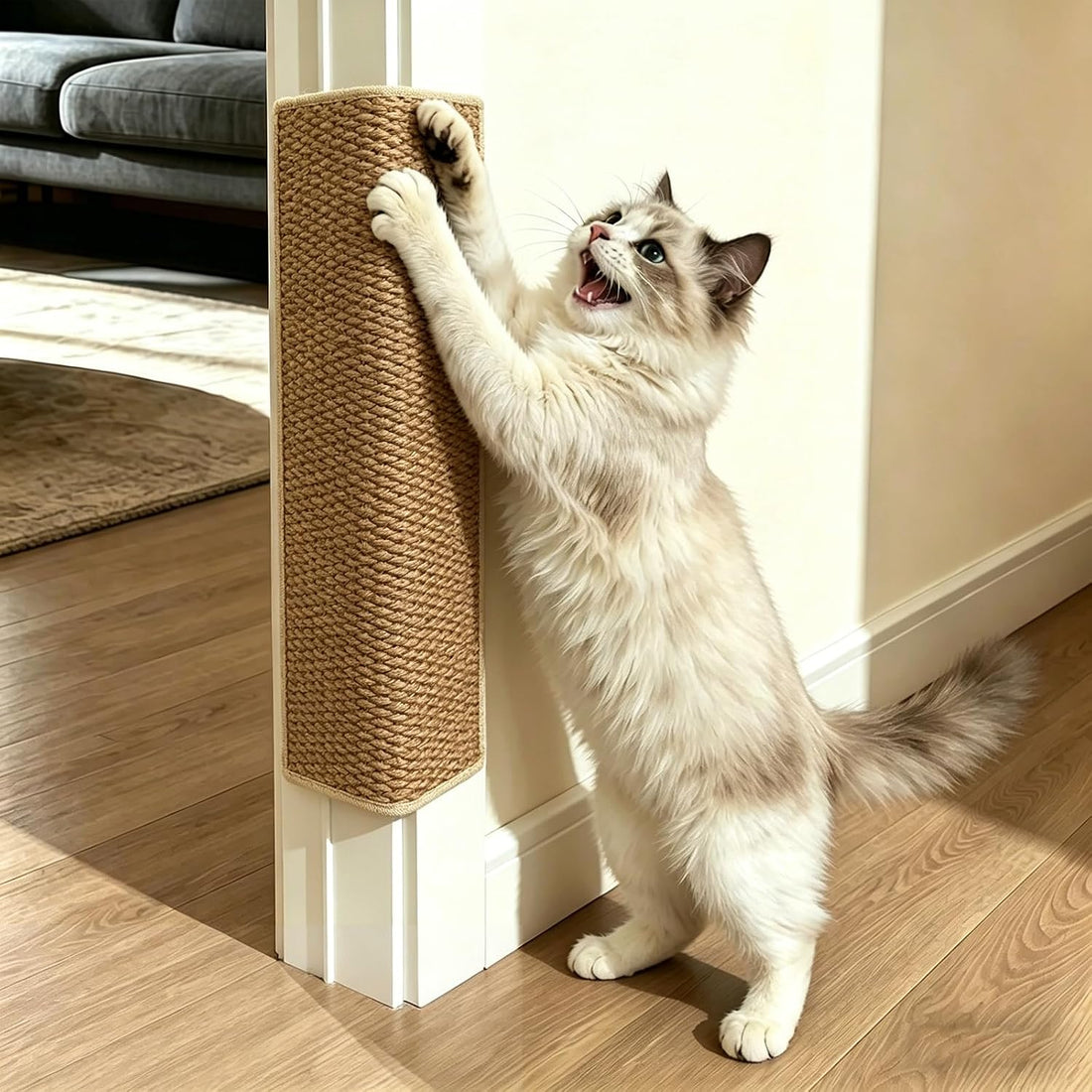 Door & Wall Corner Cat Scratcher, 19.68x7.8 Inch Scratch Pad for Cats