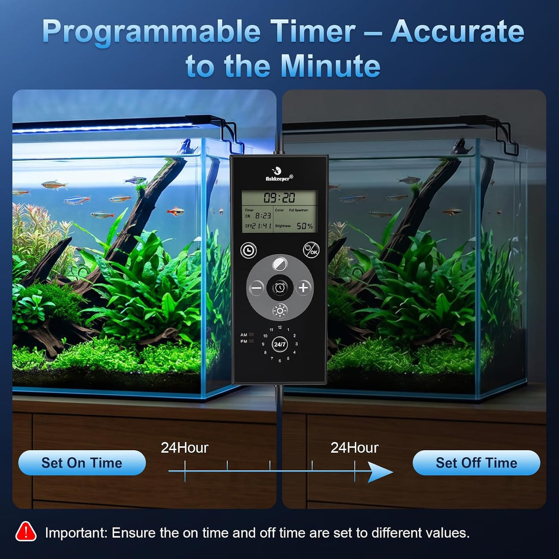 fishkeeper Aquarium Plant Light with Time Sync