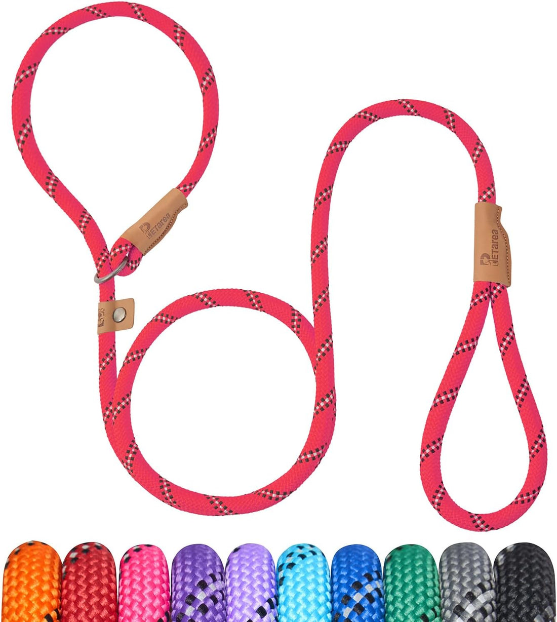 5 FT Slip Lead Dog Leash, Heavy Duty Rope Leash for Small Medium