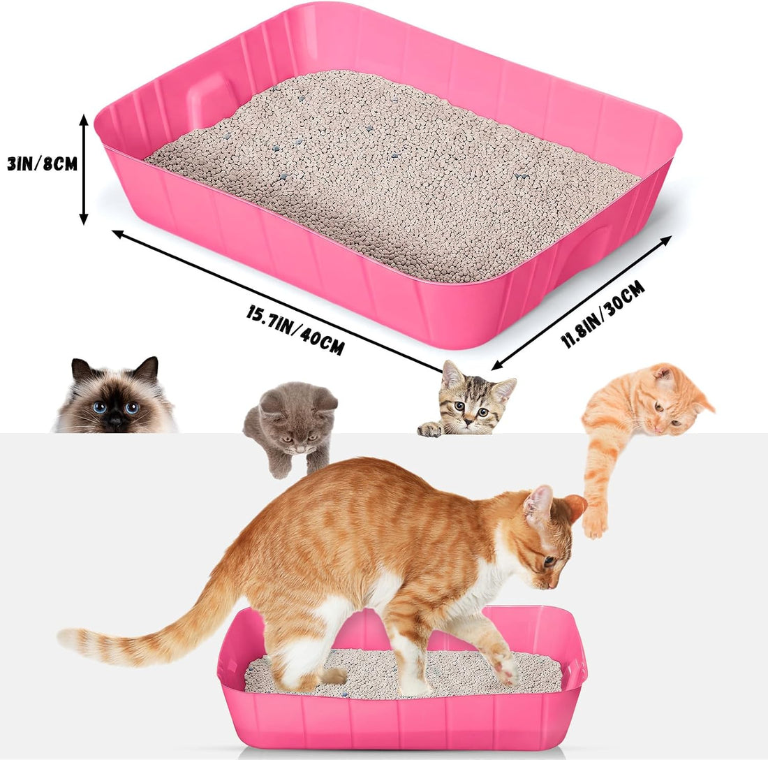 Bokon 50 Pieces Disposable Litter Box for Cats Large