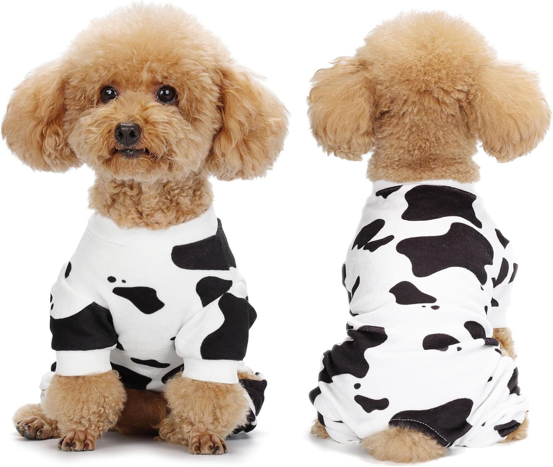 Adorable Cow Print Dog Pajamas – Lightweight