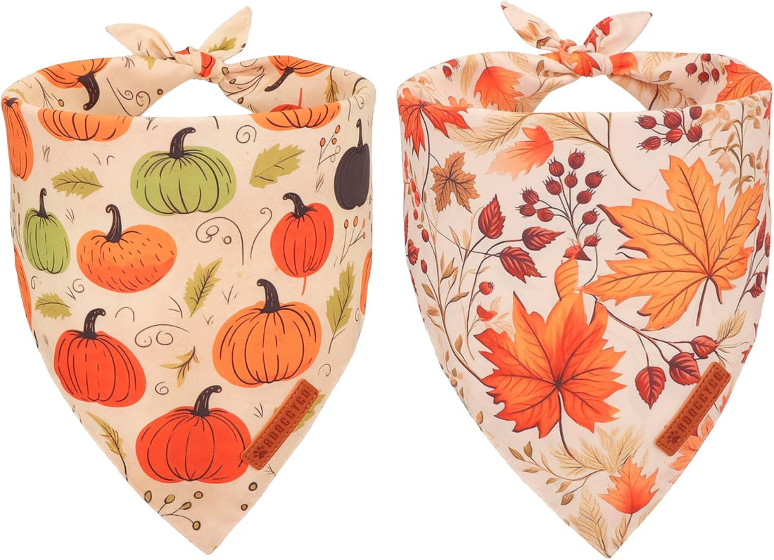 ADOGGYGO Halloween Dog Bandanas Girl, Pink Pumpkin Ghost Dog Scarf