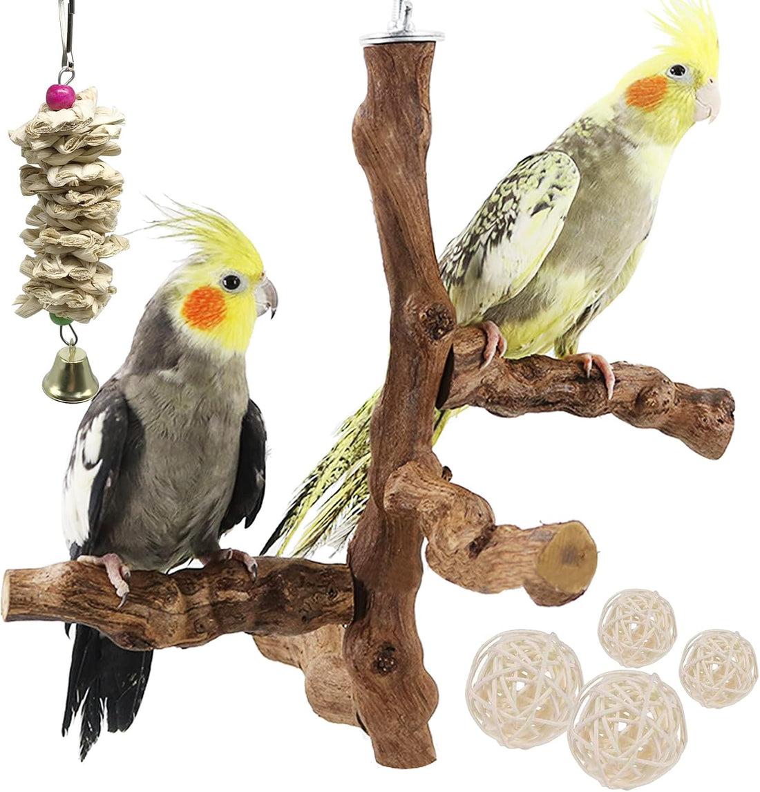 4PCS Bird Perch Natural Grape Stick Bird Standing Stick Grapevine