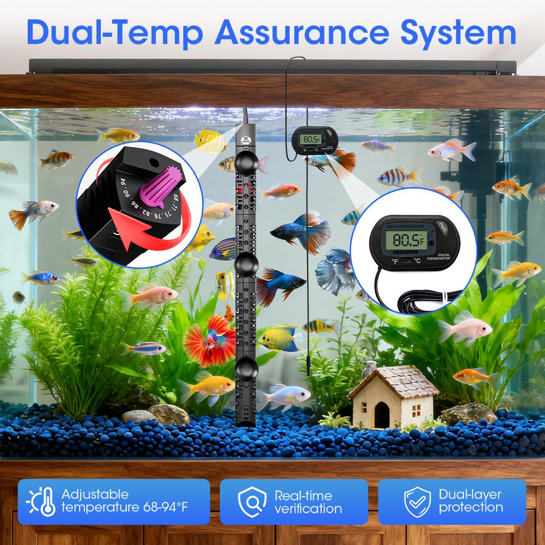 MQ Submersible Aquarium Heater Auto Thermostat