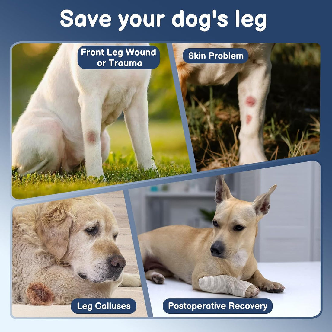 BARKLESS Dog Leg Sleeve for Front Single Leg After Surgery to Stop