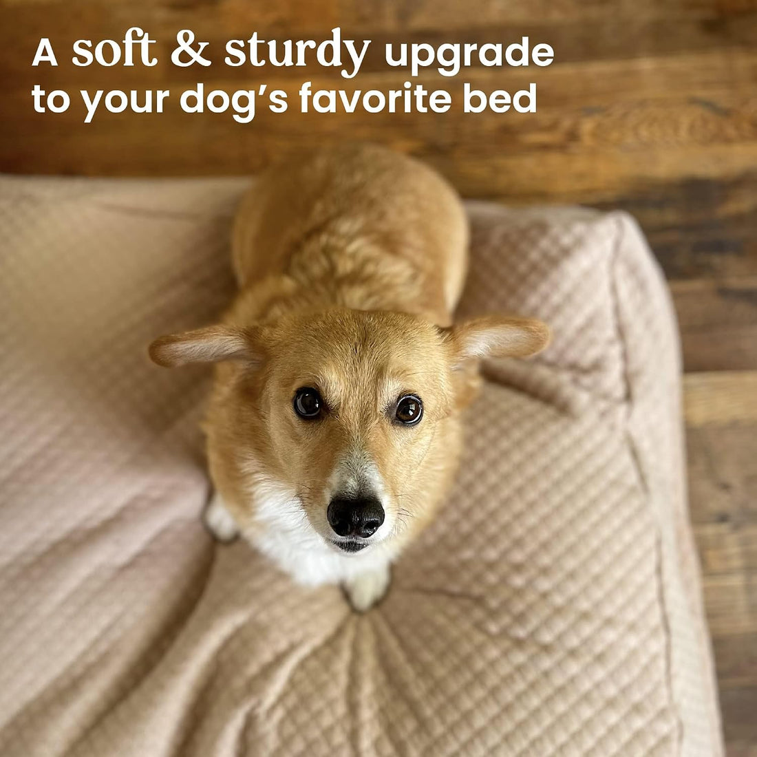 4Knines Quilted Dog Bed Cover, Waterproof Heavy‑Duty Washable