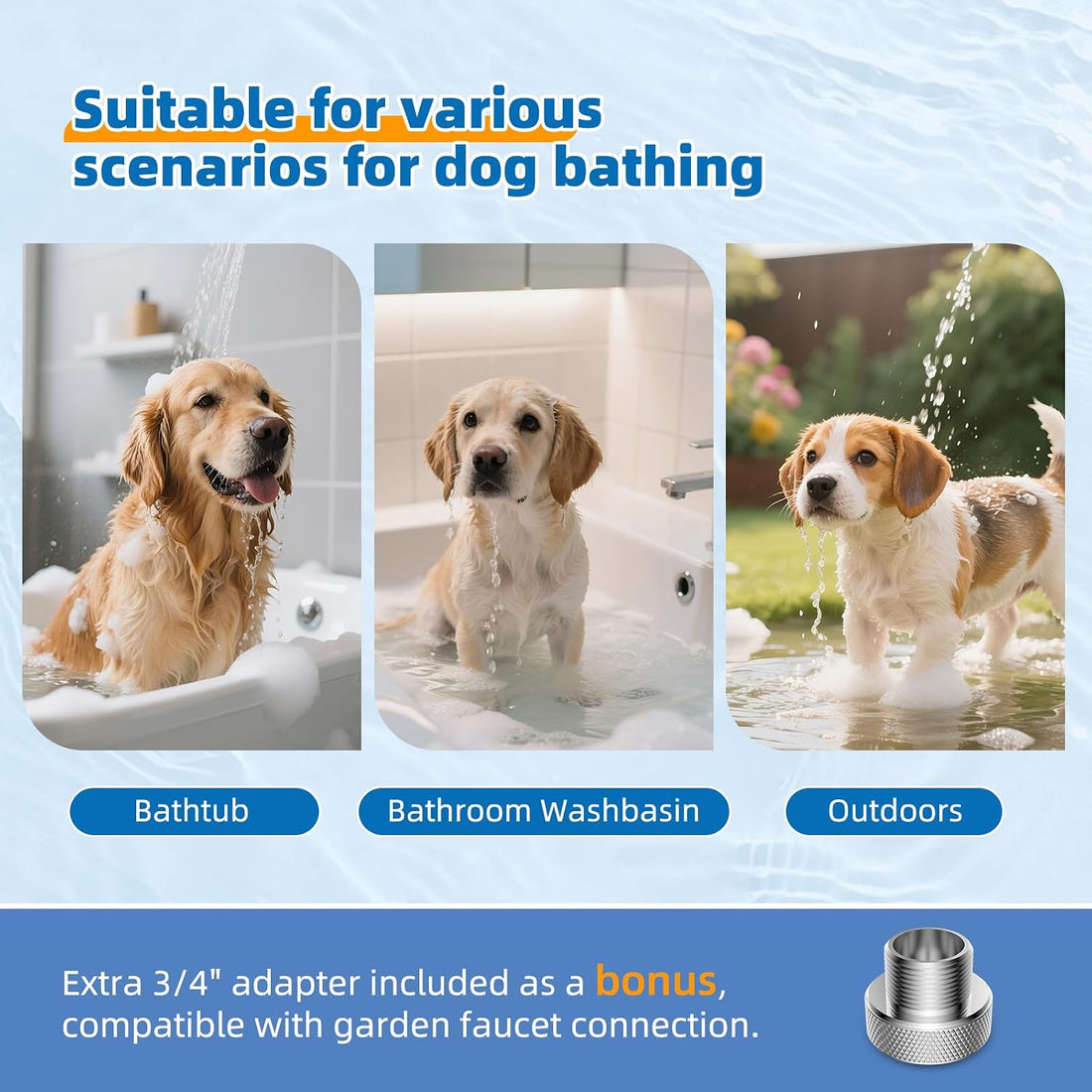 Hibbent cUPC Certified All Metal Dog Sprayer Attachment Set