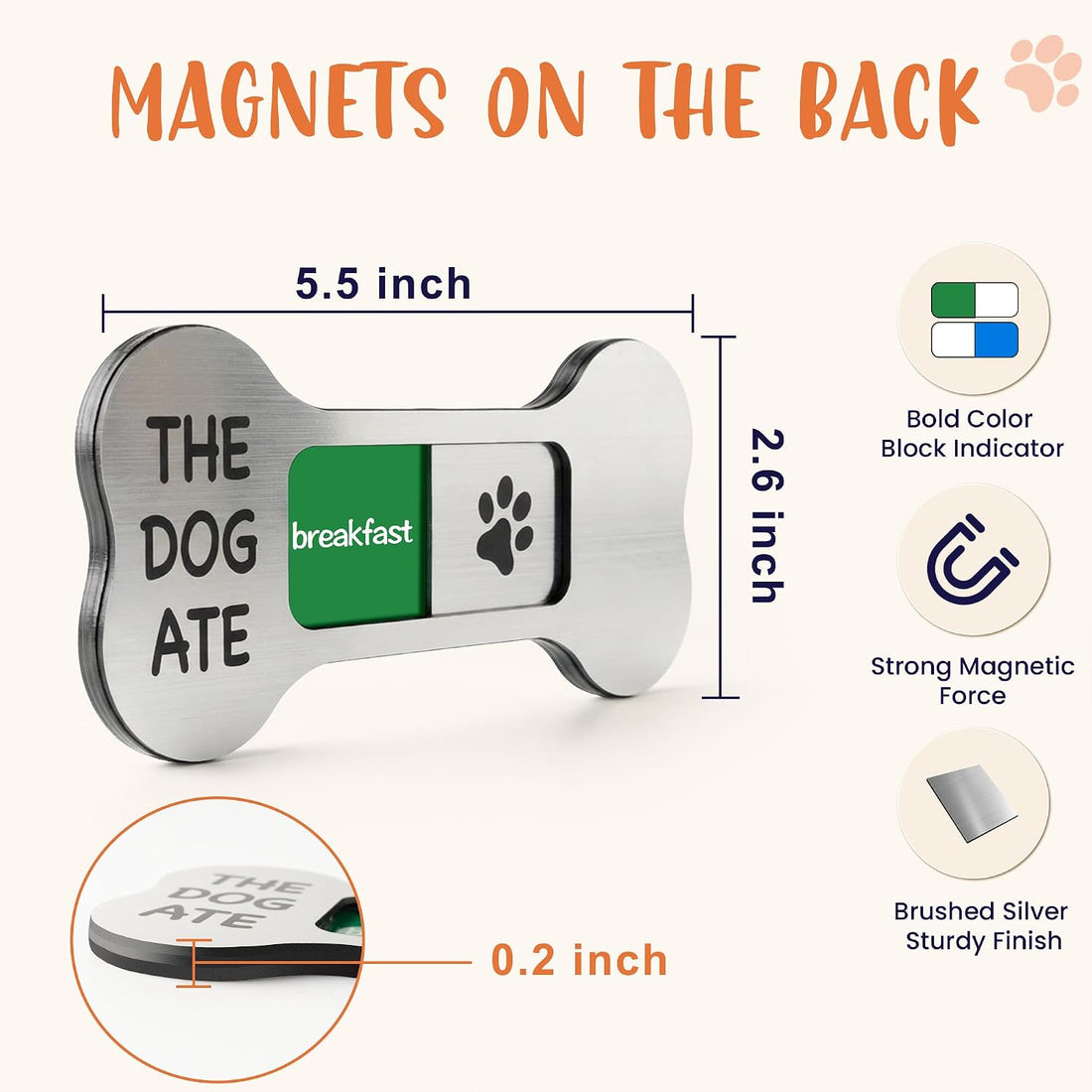 Dog Feeding Reminder Supplies with Magnet