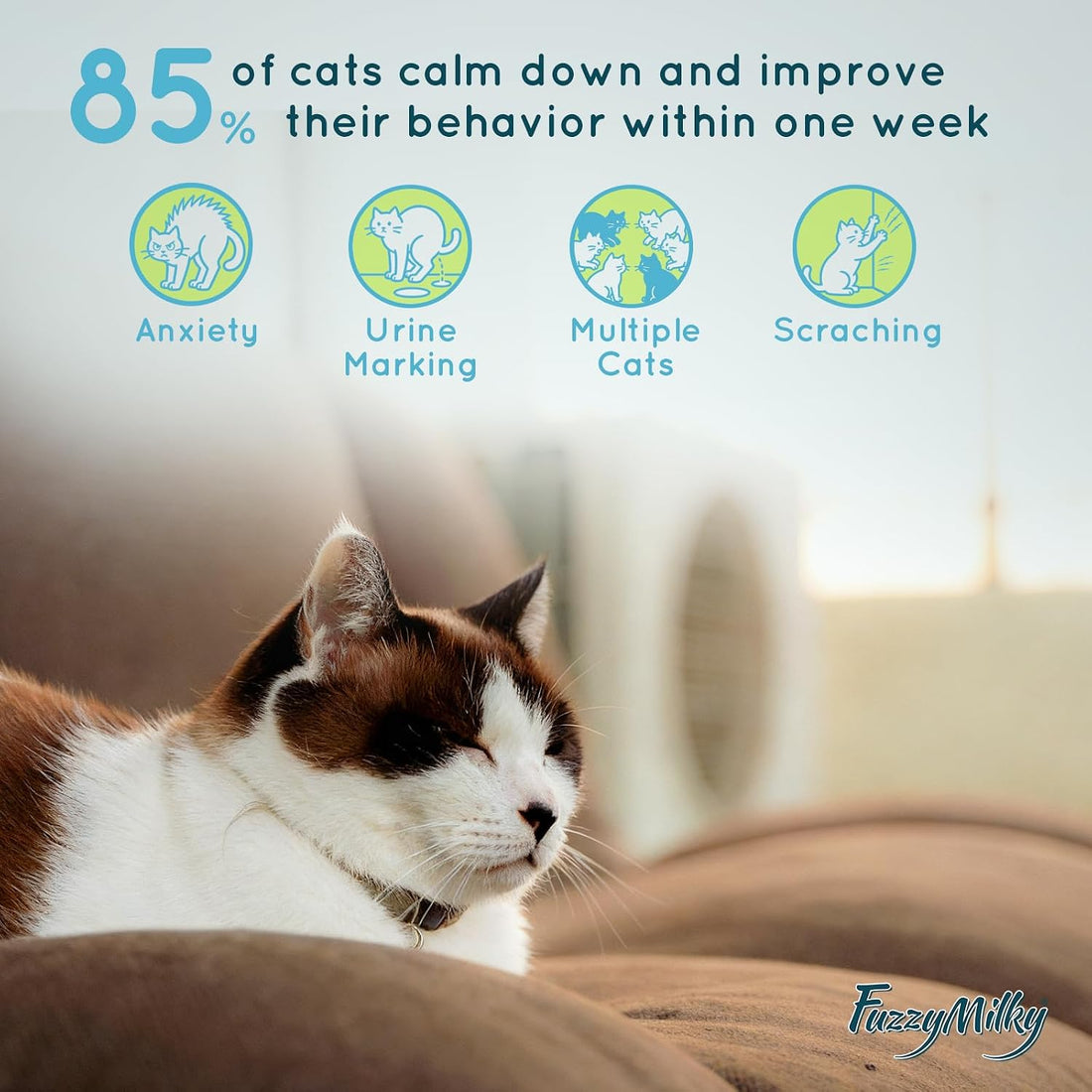 Cat Pheromone Calming Diffuser Gel, Unplugged Cordless Cat Calming