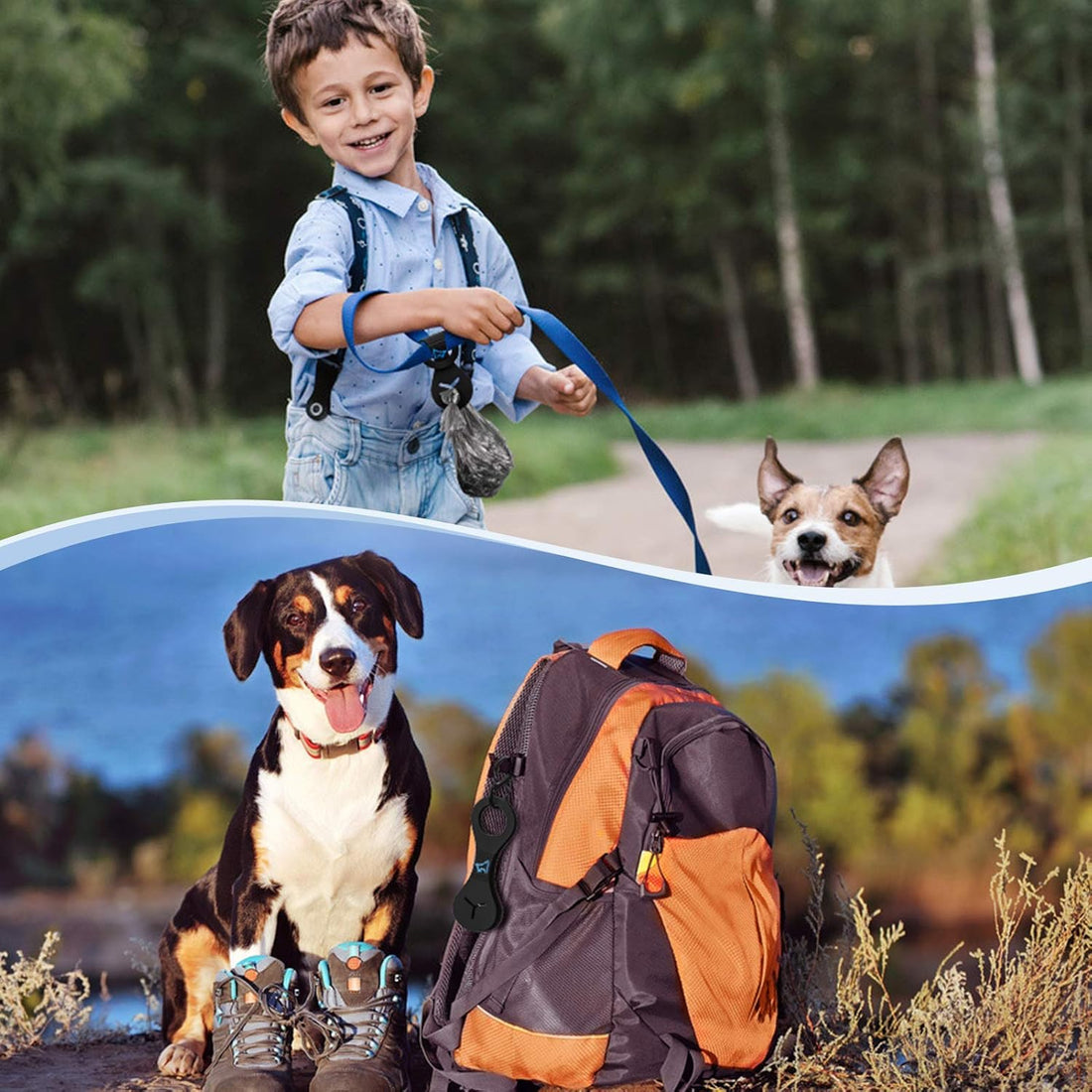 PuppyDoggy Dog Poop Bag Holder for Leash Waste Bag Carrier Dog Poop