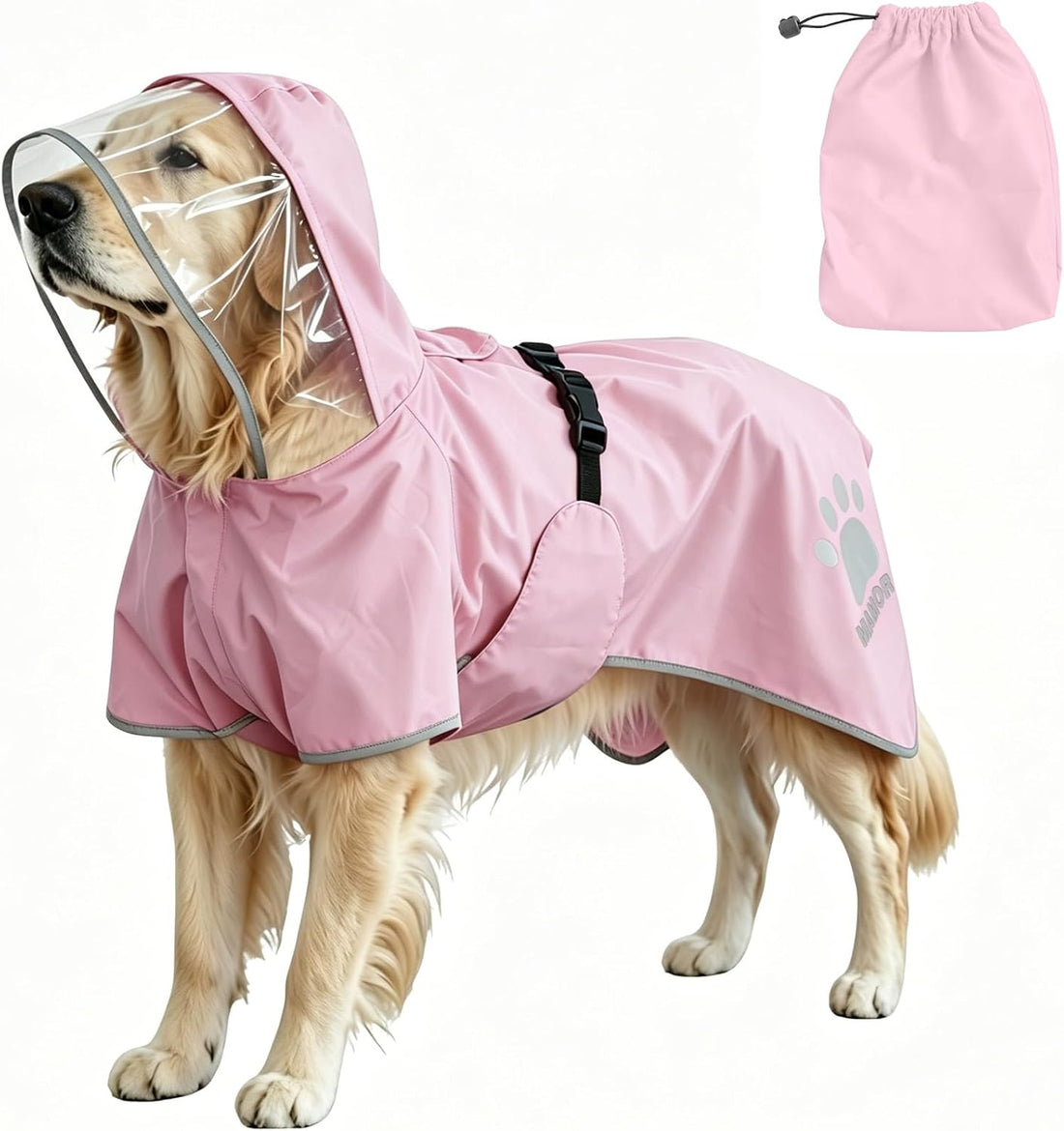 MAMORE Dog Raincoat Waterproof Rain Coats for Small Medium Large