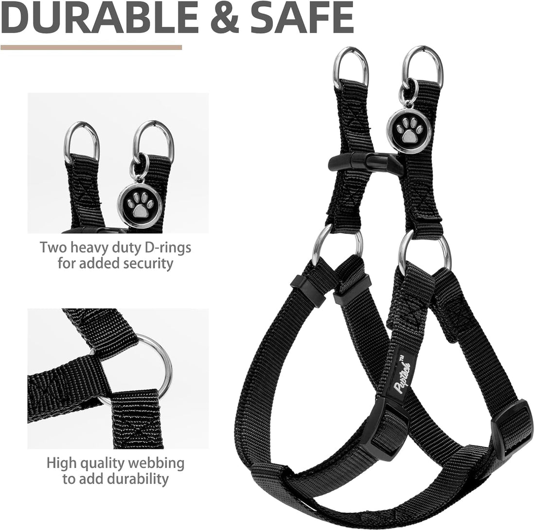 PUPTECK No Pull Dog Harness Soft Adjustable Basic Nylon Step in Puppy