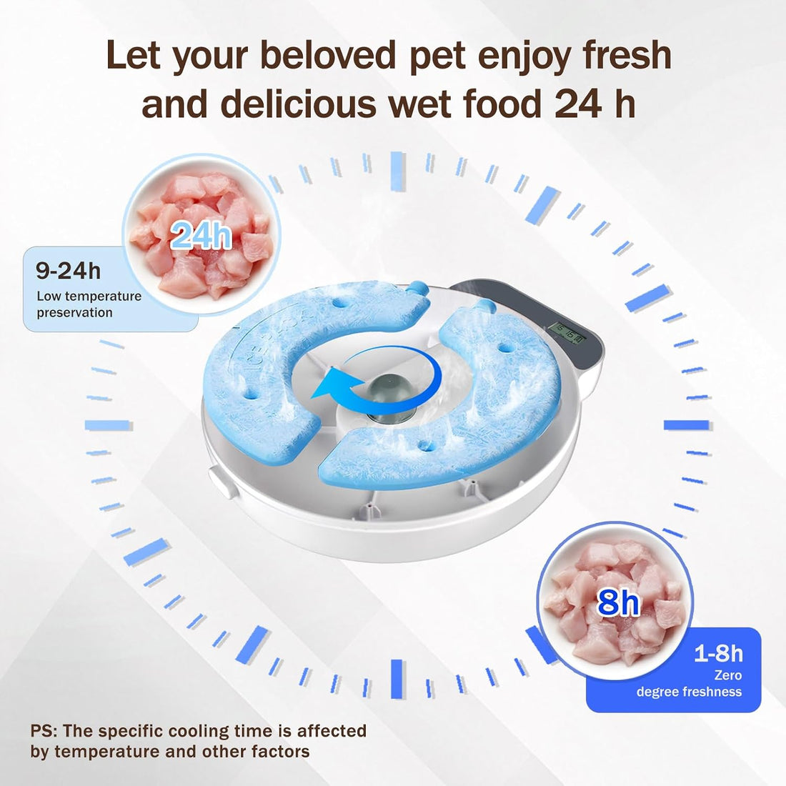 Bsemax 2 Pcs Replacement Ice Packs for Automatic Cat Feeder Wet Food