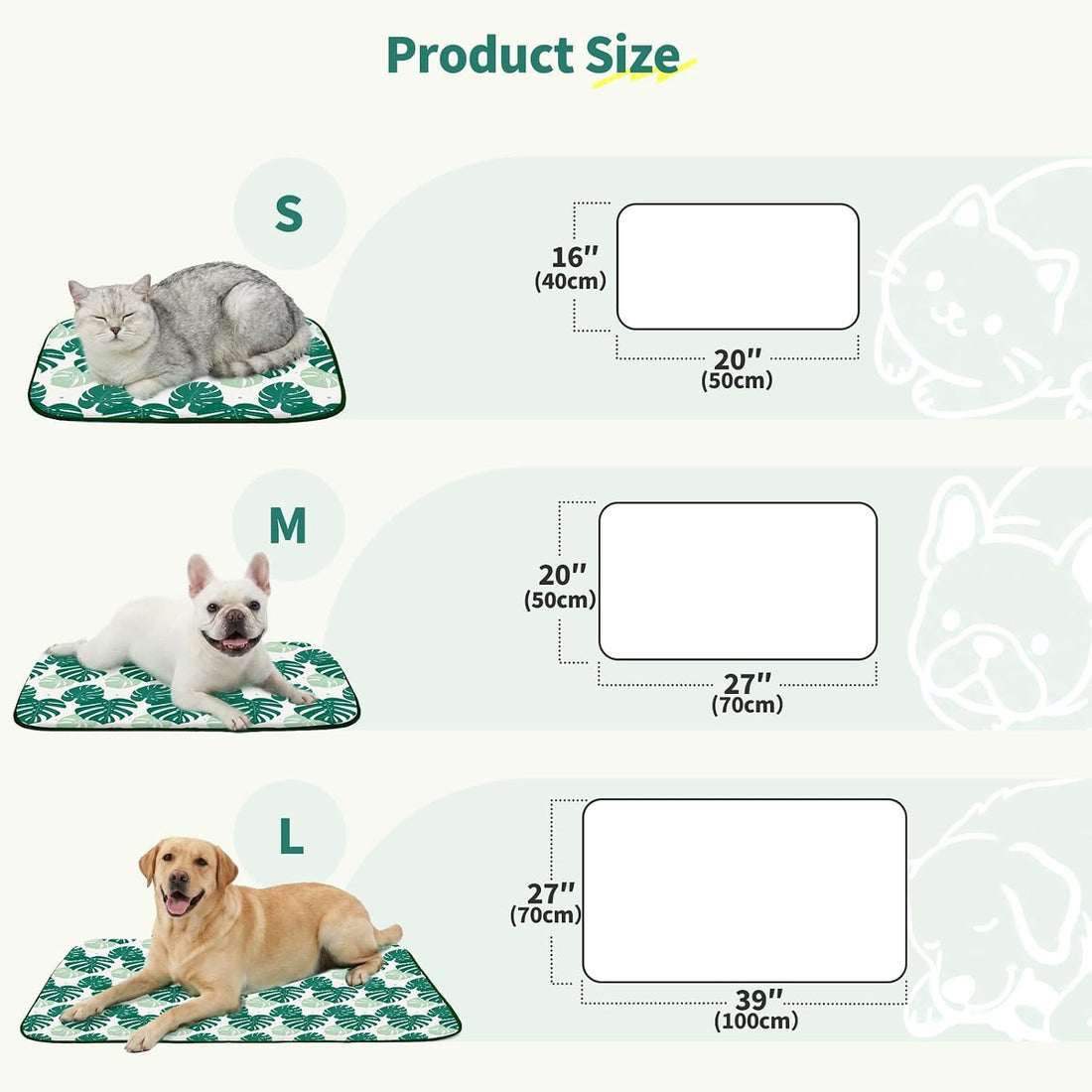 NWK Pet Cooling Mat Q-Max>0.345 Fabric for Dogs & Cats