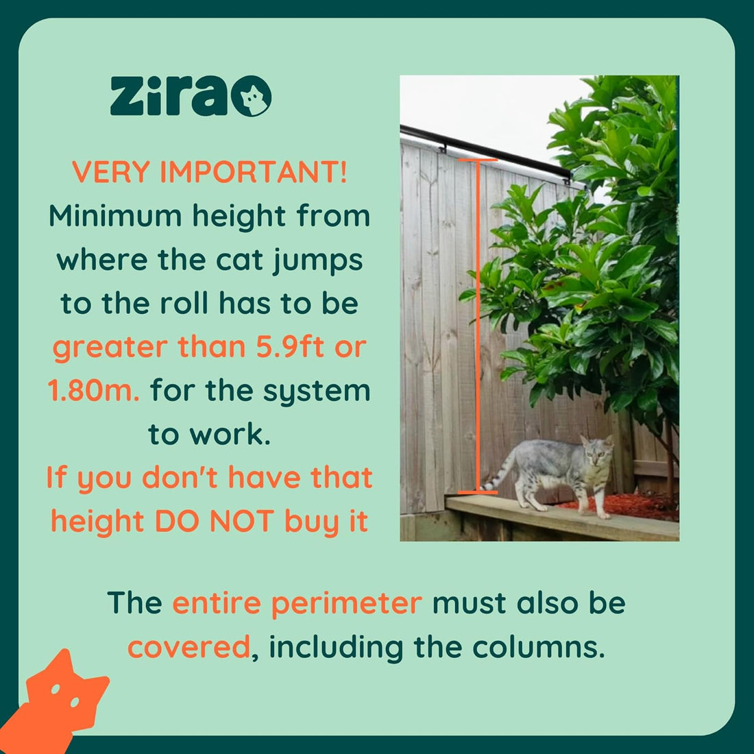 ZIRAO ROLL - Outdoor Cat Anti-Escape Barrier