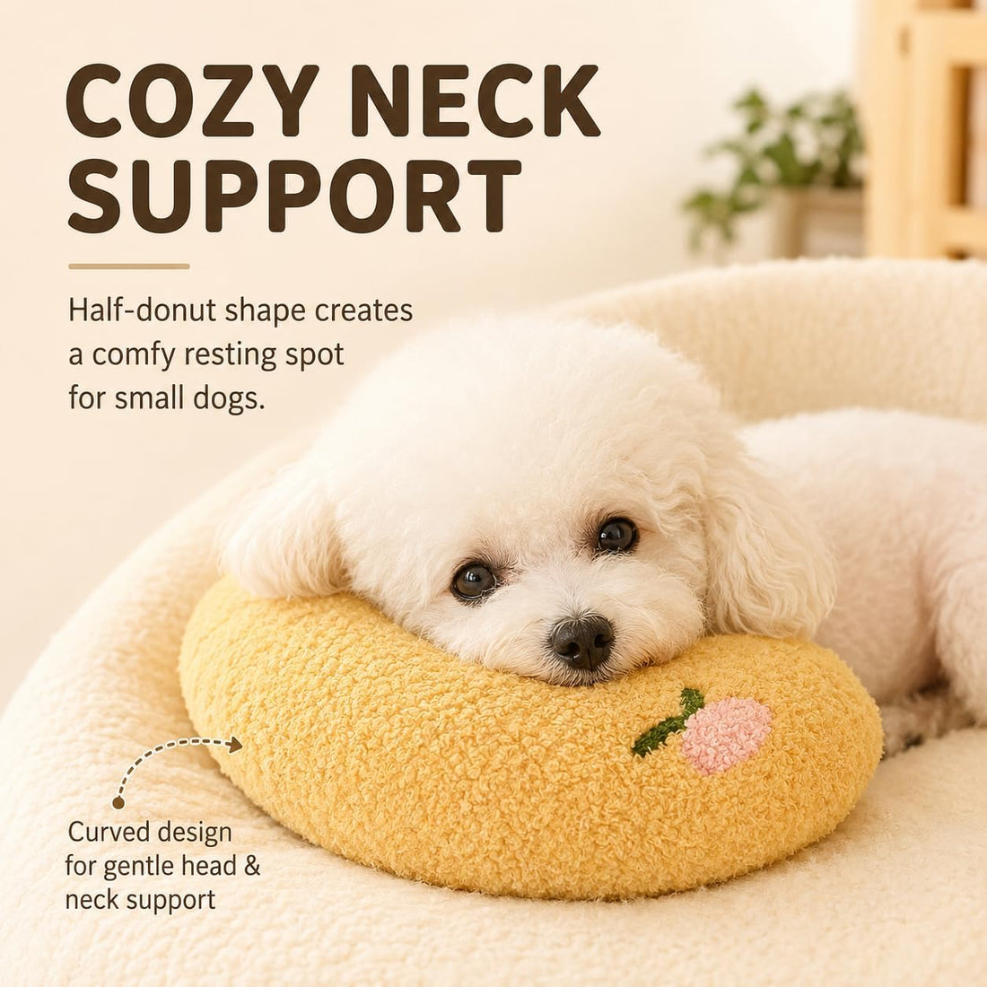 Dog Calming Pillow Soft Pillows Pet Neck Pillow Pillows for Small Dog