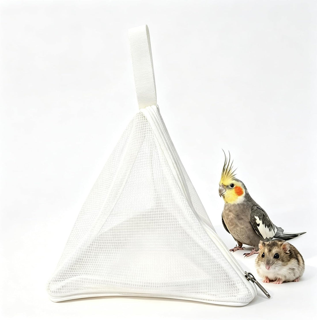 Portable Bird Carrier & Parrot Travel Bag with Hanging Loop and Zipper