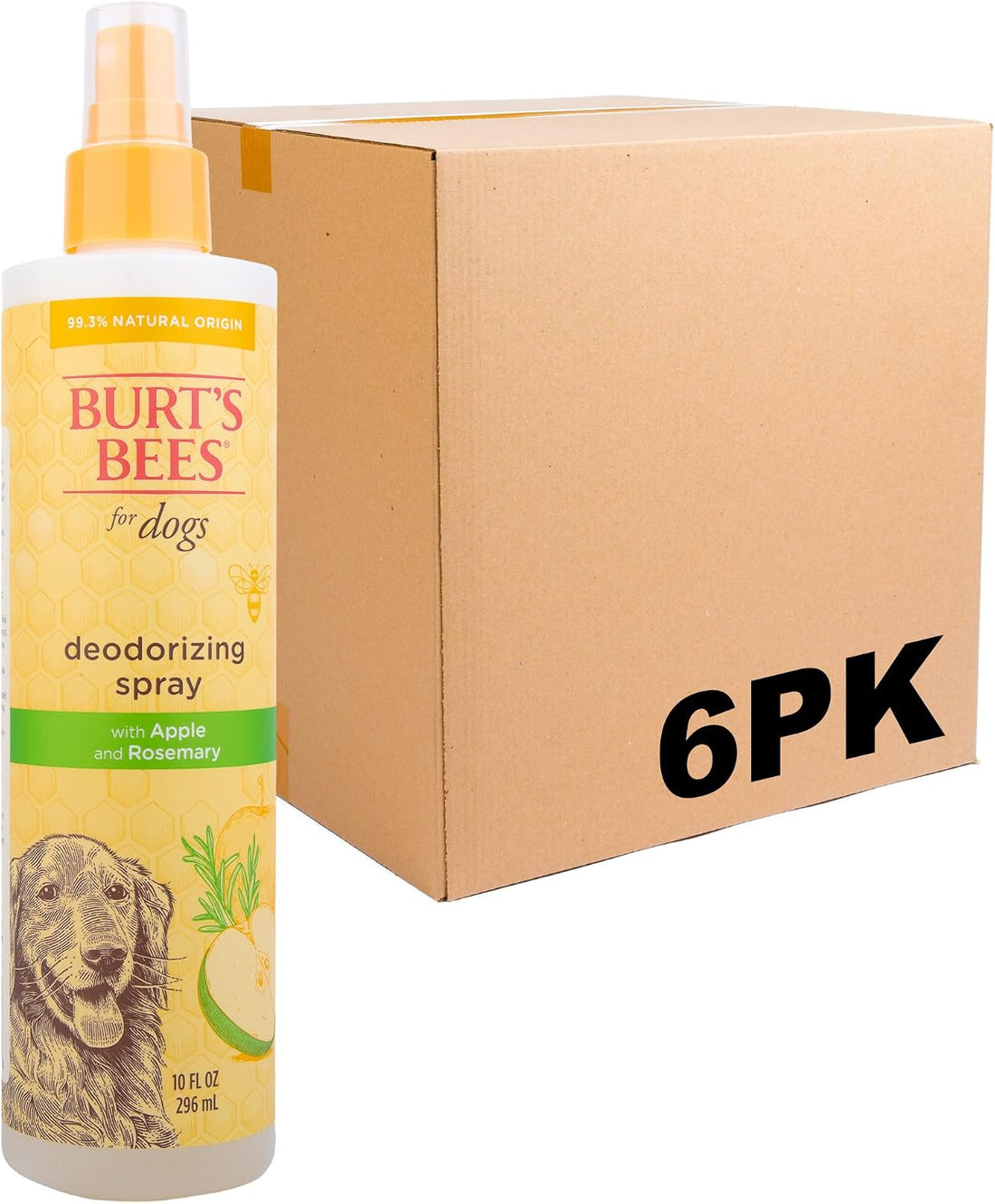BURT'S BEES FOR PETS Deodorizing Dog Spray, Apple & Rosemary, 10 Fl Oz