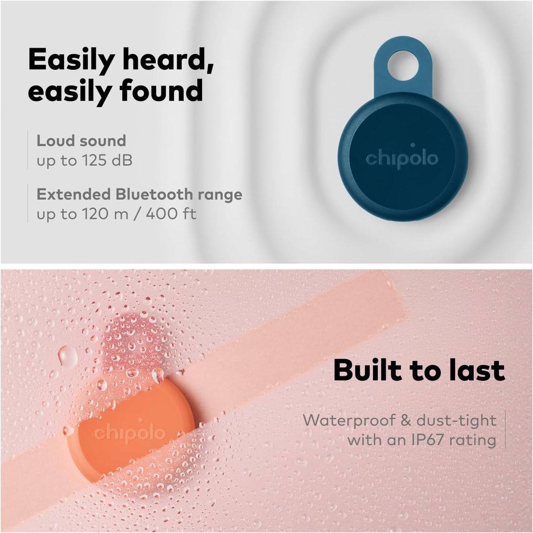 Chipolo Loop – Rechargeable Bluetooth Tracker for Key and Item Locator