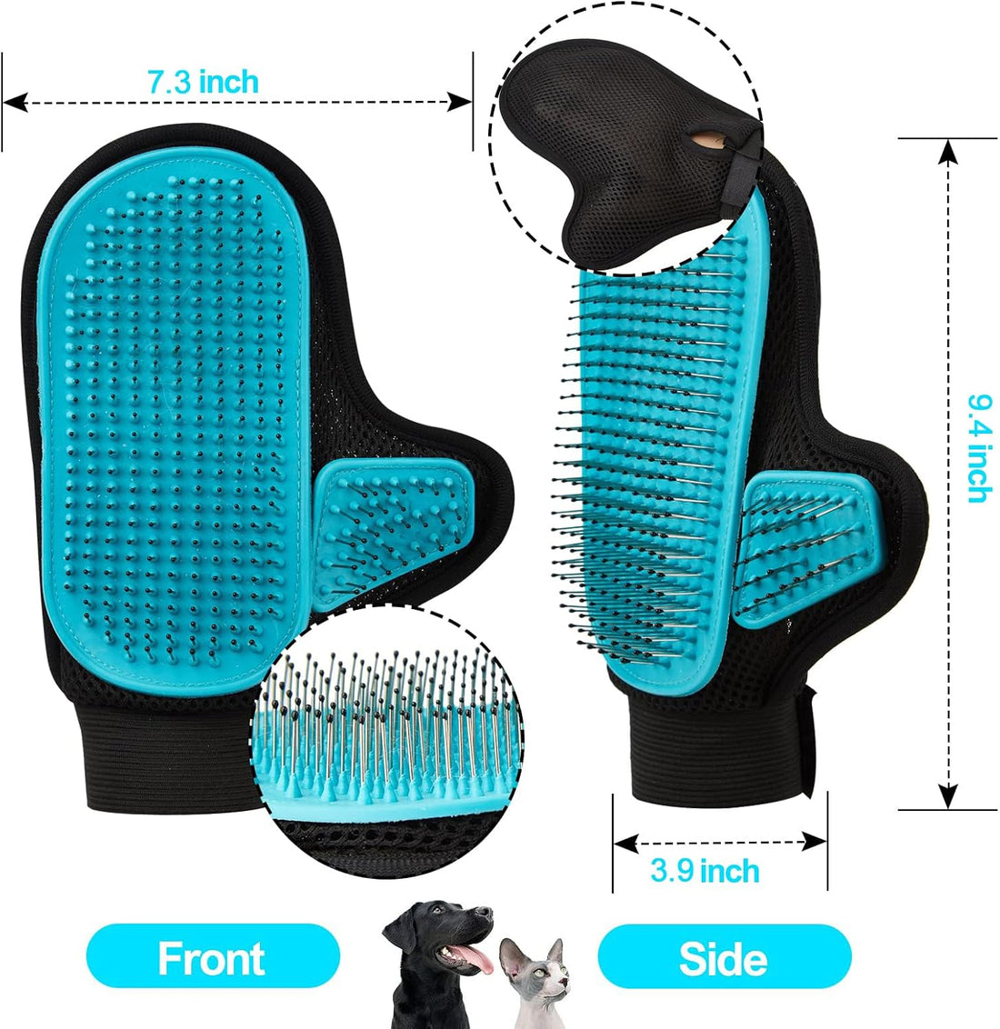 Beenefits 2025 Pet Grooming Glove with Tipped Pin Brush,Special