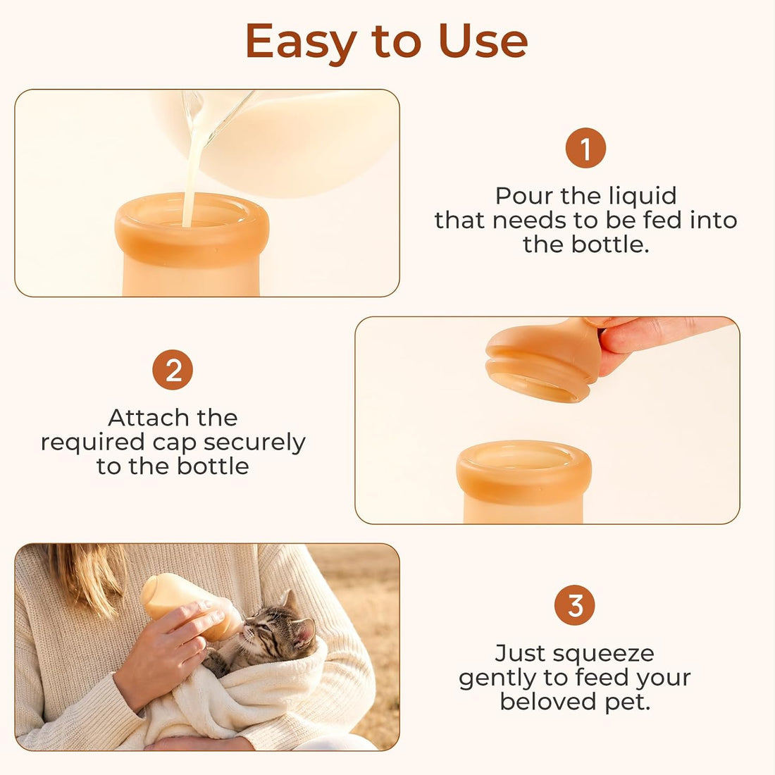Anti-Choke Puppy Nursing Bottles, Silicone Feeding Nipple
