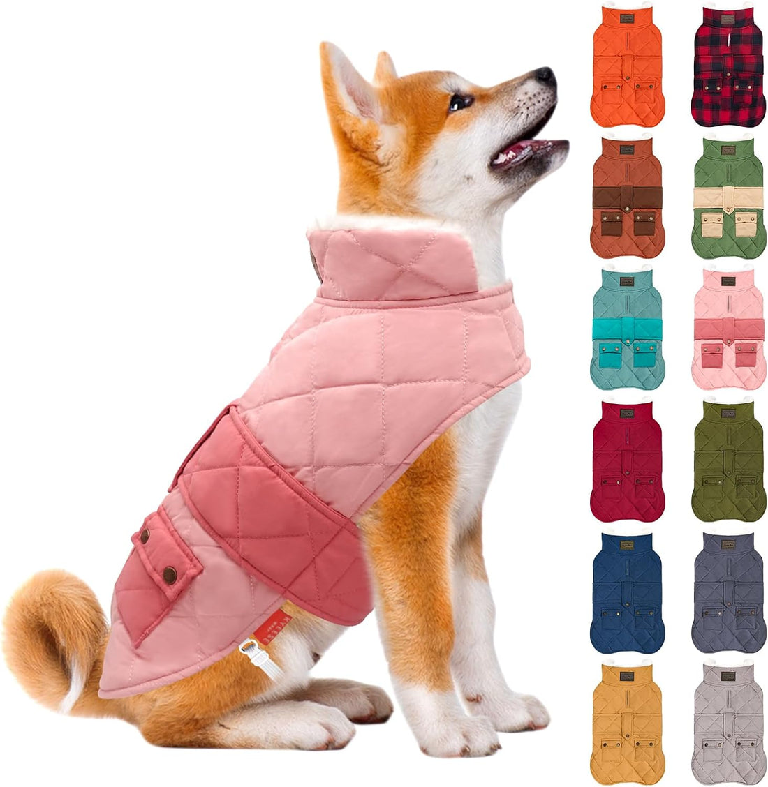 KYEESE Waterproof & Windproof Dog Coat for Small Dogs Puffer Jacket