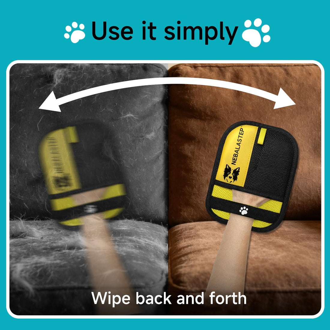 Pet Hair Remover Gloves Brush for Dogs & Cats,Electrostatic Reusable