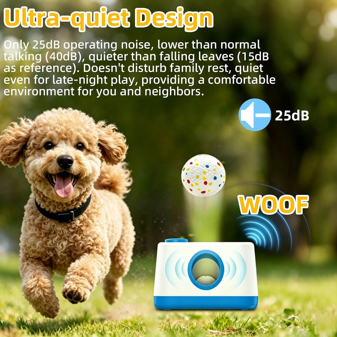 Ball Launcher for Dogs Indoor Automatic Small Dog Fetch Machine 3