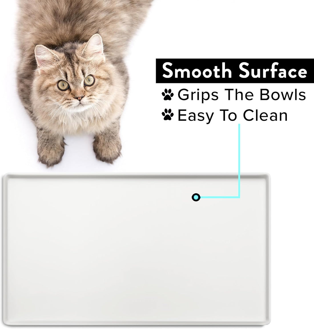 CatGuru Cat Food Mat, Small & Large Pet Placemat