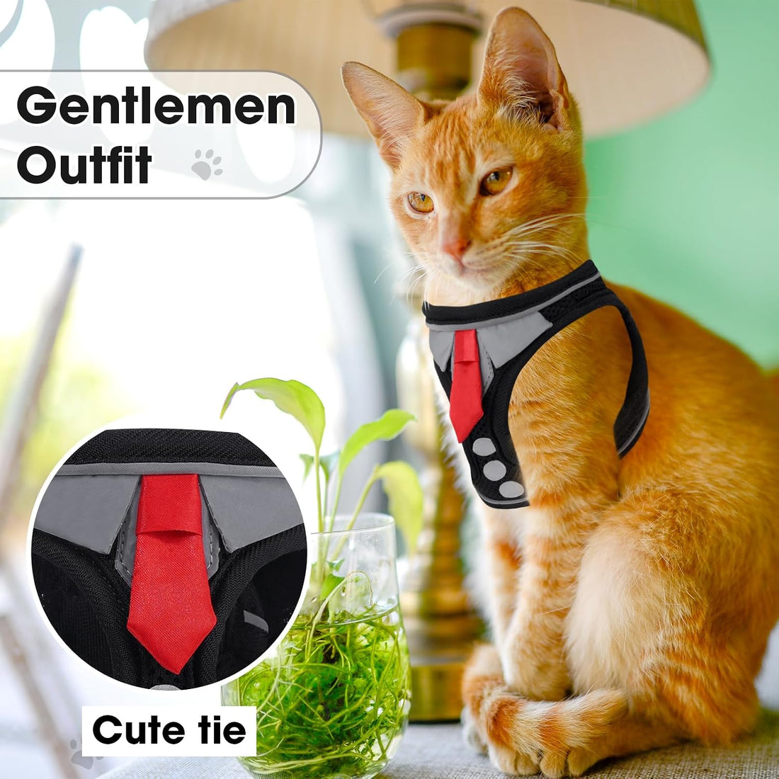 NCMAMA Cat Harness and Leash Set for Walking Escape Proof