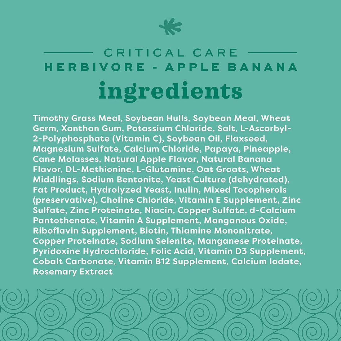 Oxbow Critical Care Herbivore Small Pet Formula, Apple Banana, 141g