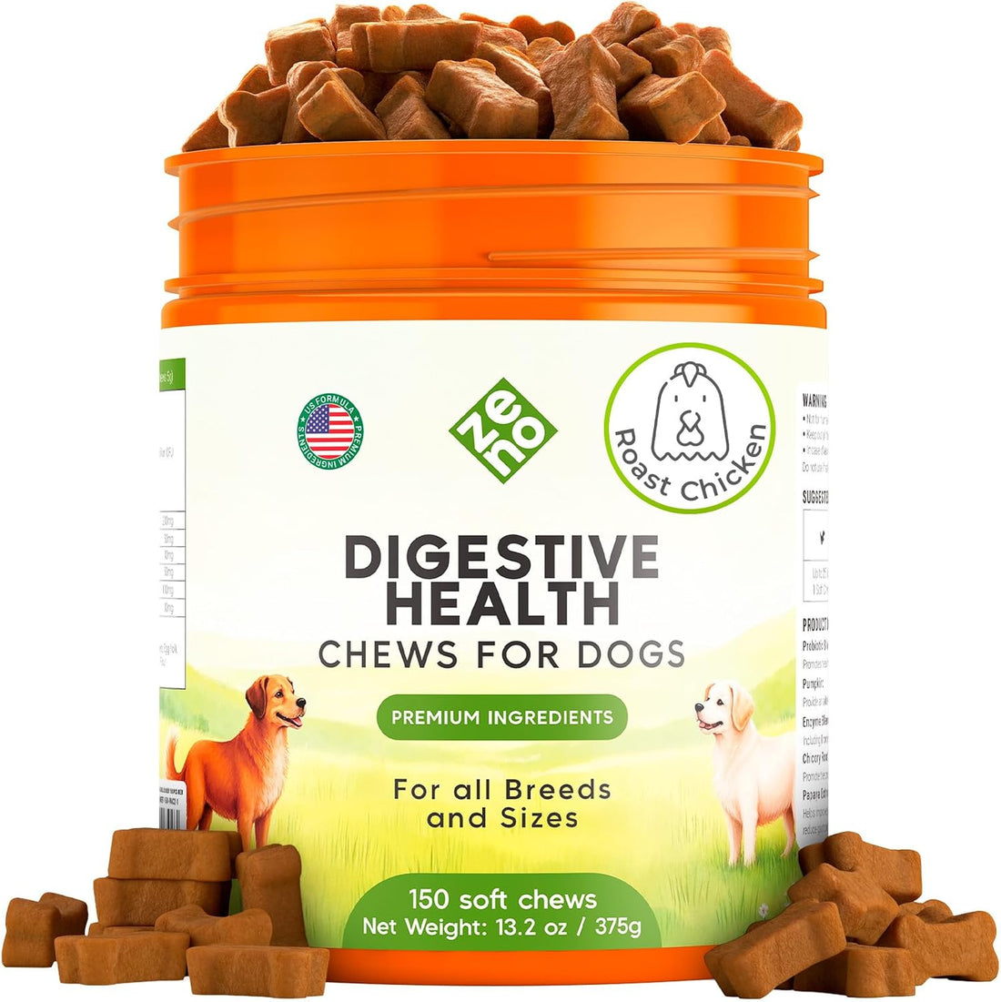 Probiotic Chews for Dogs, Gut Health Support, Digestive, 150 Count