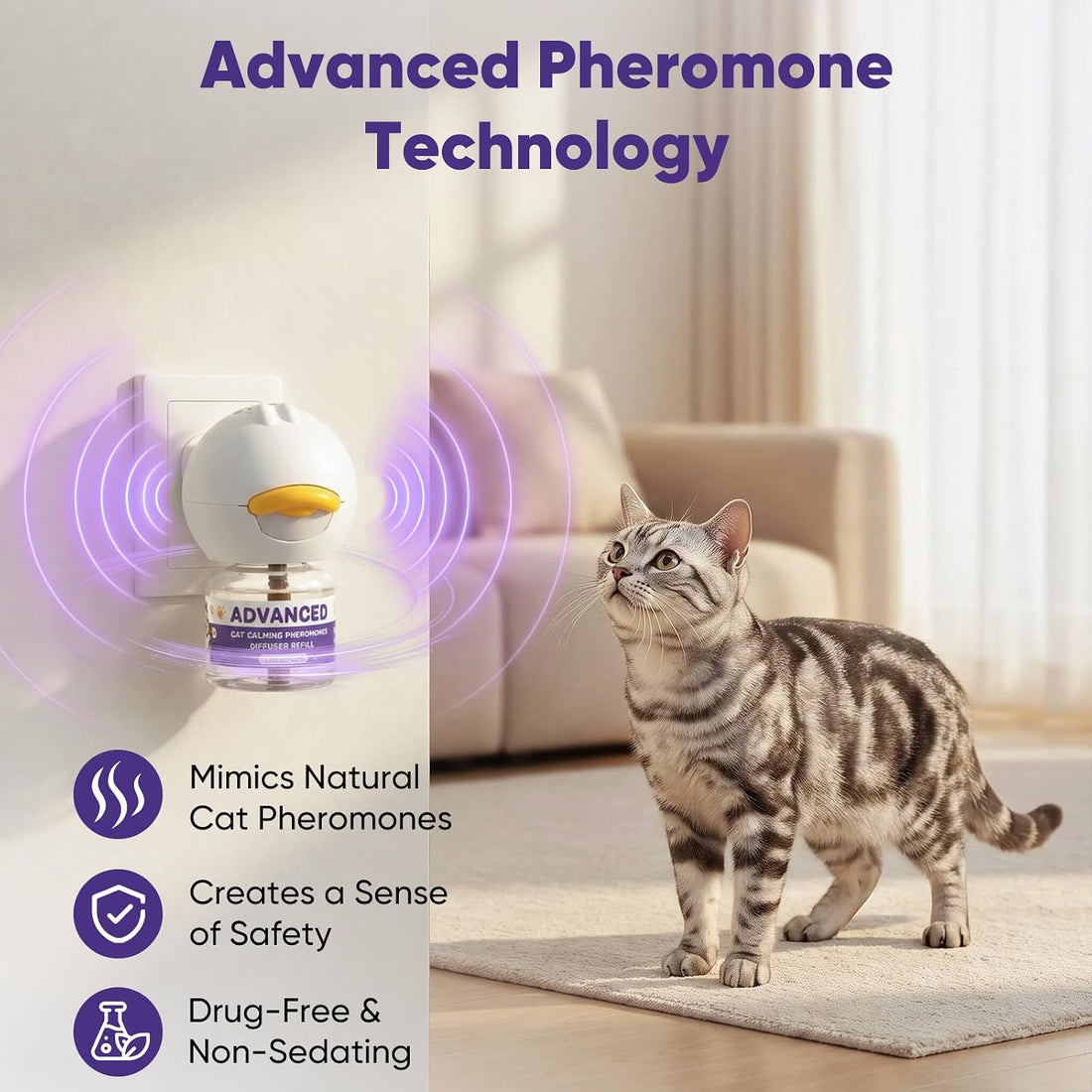 Cat Calming Diffuser with Advanced Pheromone Technology
