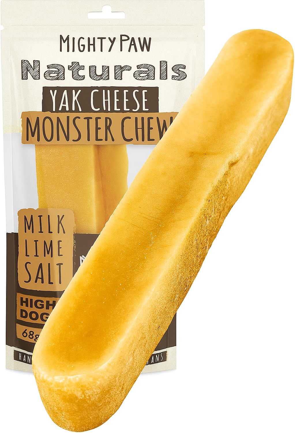 Mighty Paw Yak Cheese Chews for Dogs, All-Natural Himalayan, Medium