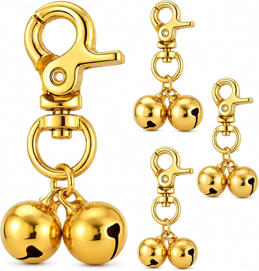 4 Pcs Cat Bell, Gold Bell for Dog Collar – Perfect for Pet Safety