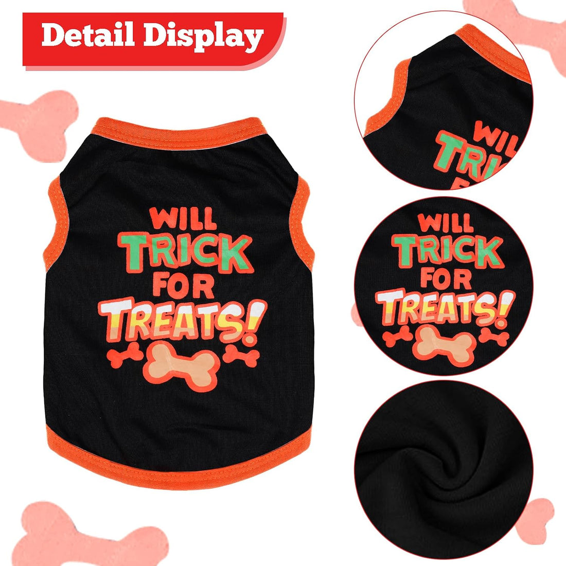 hoyuwak 8 Pieces Pet Shirts Funny Dog Printed Clothes Dog Sleeveless