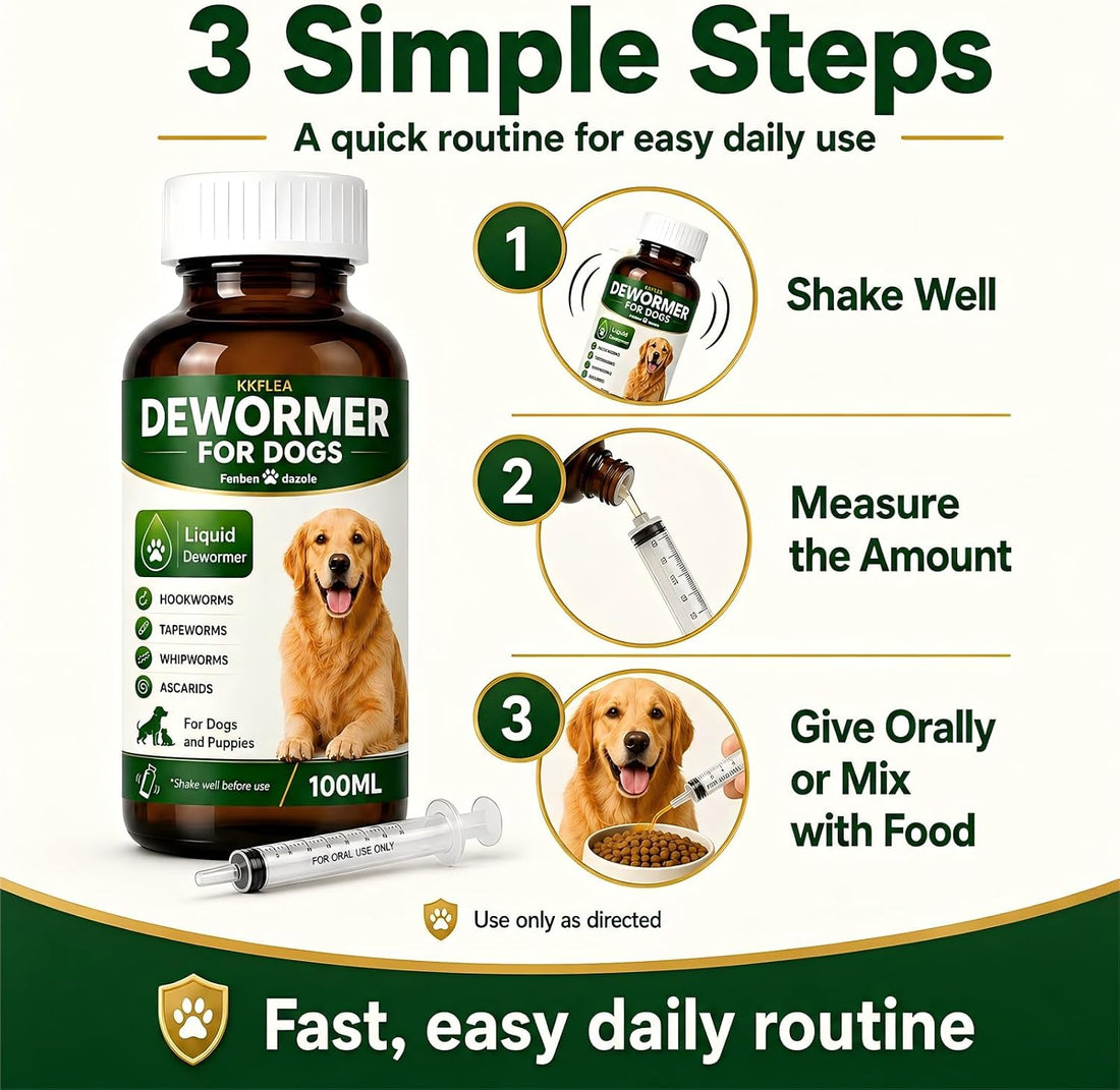 Dewormer for Dogs, Dog Dewormer Liquid, Safe for 6 Weeks and Older